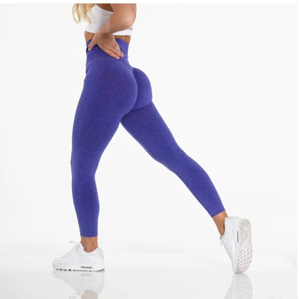 NVGTN Solid Seamless Electric Blue Leggings No contour